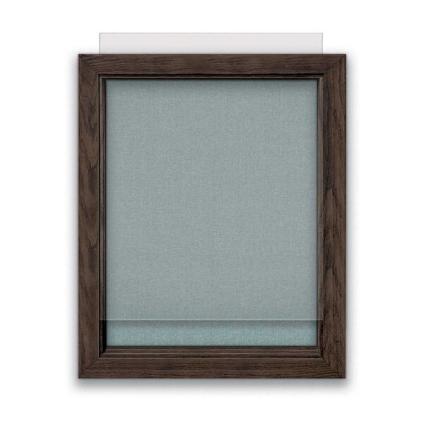 Indoor Enclosed Combo Board, 72"x36", Bronze Frame/Green & Amethyst